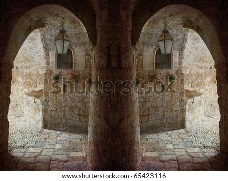 Postcard from Dubrovnik - twin fantasy arches. Several of my photos worked together to reflect time and age.