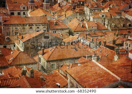 Old roofs of Dubrovnik seen from the old town wall. More of my images worked together to reflect time and age.