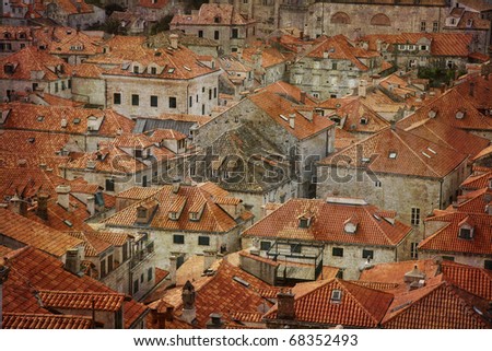 Red roofs of Dubrovnik seen from the old town wall. More of my images worked together to reflect time and age.