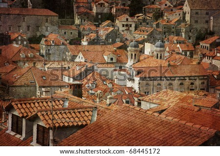 Vintage roofs of Dubrovnik seen from the old town wall. More of my images worked together to reflect time and age.