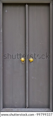 Chinese black door and door handles