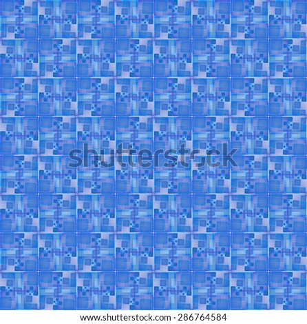 Funky blue / purple abstract geometric tile design on white background (tile able)