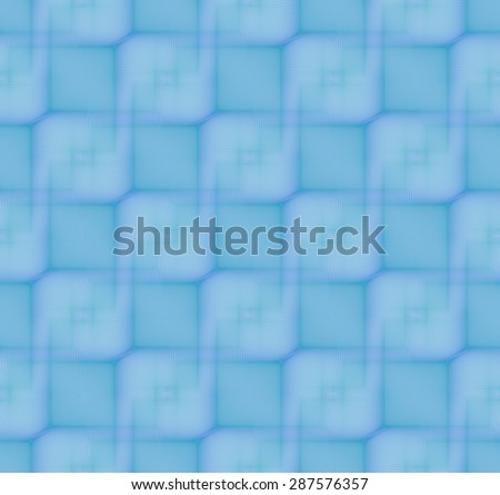 Intricate blue abstract square diamond design on white background (tile able)