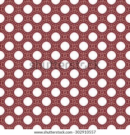 Funky peach / pink square / hole design on white background (tile able)