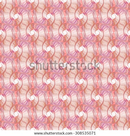 Intricate pink / peach / purple tile able spirals on white background