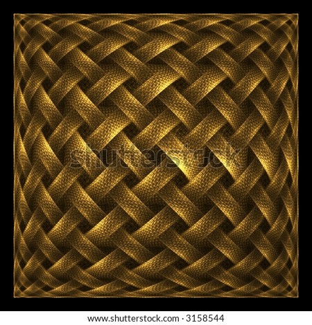 Celtic Knot work Woven Square / Bag / Cushion (Gold)