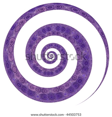 Detailed, Textured Purple Spiral On White Background Stock Photo ...