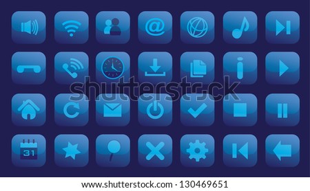 icon set button for web app VECTOR