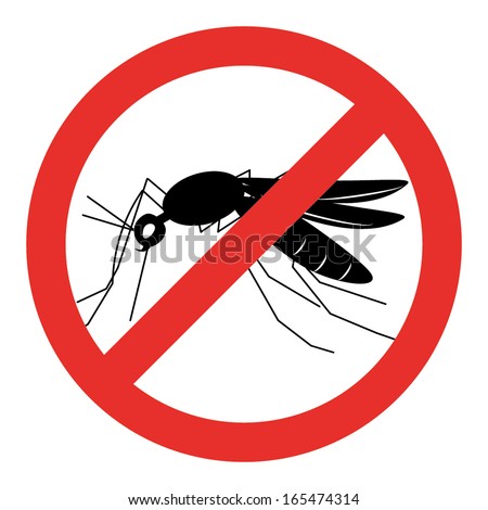 no mosquito sign , stop mosquito sign vector illustration