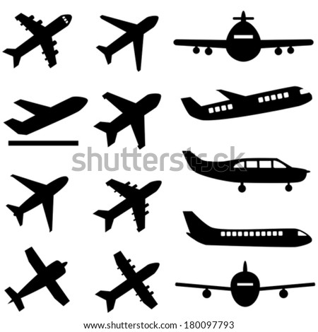 Various planes in black
