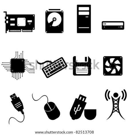 Computer and technology icon set