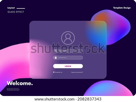 Login and Sign In forms. Colorful gradient swoosh. Registration and login forms page. Professional web design, full set of elements, Fluid design