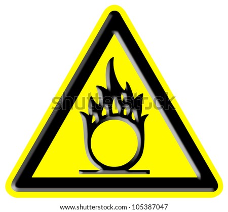 Oxidizer Warning Sign Stock Photo 105387047 : Shutterstock