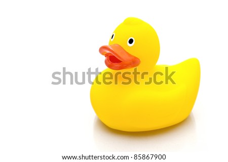 Similar – Image, Stock Photo Child , squeaking duck and bathtub