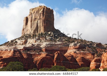 Natural phenomena in state of Utah. Columns of the correct form from red sandstone