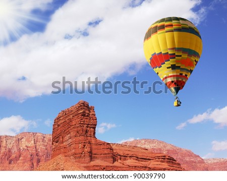 Bright beautiful balloon over double \