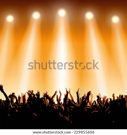 Concert Crowd Stock Vector Illustration 229855606 : Shutterstock