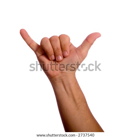 Hand With Hang Ten Sign Isolated On Solid White Stock Photo 2737540 ...