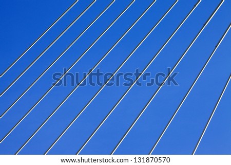 Abstract background of steel cables