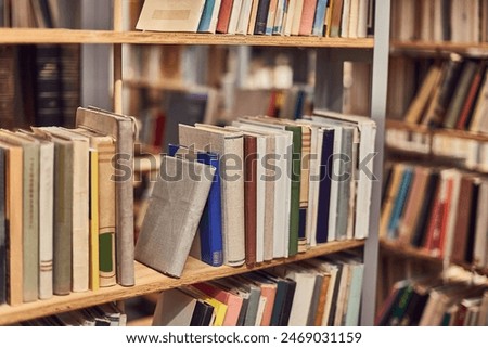 Similar – Image, Stock Photo Old books Stack Many