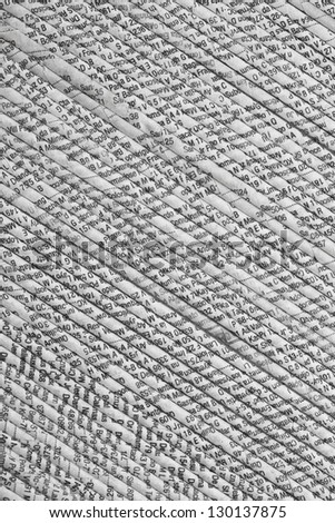 Rows of rolled newspaper background