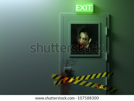 No Exit - A zombie behind a door!