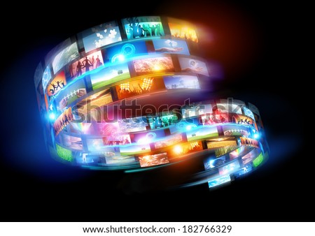 Smart Media world. Connected media and social events broadcast throughout the world.