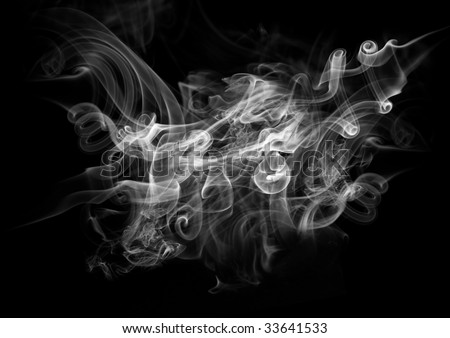 Smoke on a Black Background.