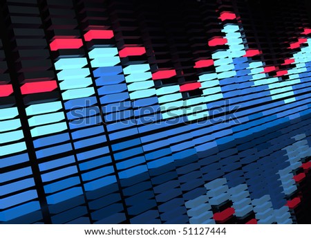 Blue Electro Equalizer - music background.