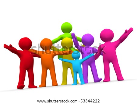 A Group Of Happy Families And Friends. Stock Photo 53344222 : Shutterstock