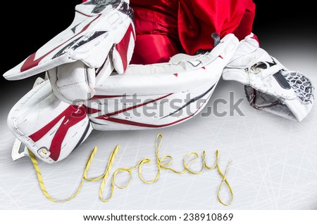 Hockey - Skate laces spells the word hockey