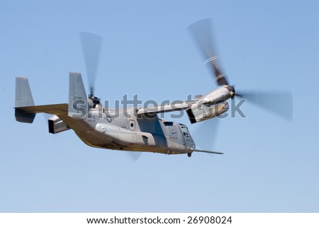 FAIRFORD, UNITED KINGDOM - JULY 15: The MV-22 Osprey during its first demonstration in Europe at the Royal International Air Tattoo July 15 and 16, 2006 in Fairford.