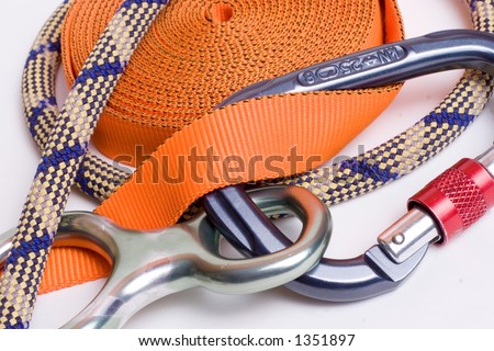 equipment for mountain climbing and rappelling