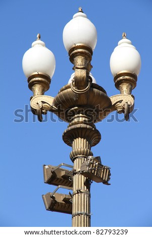 Antique Street light in Buenos Aires, Argentina.