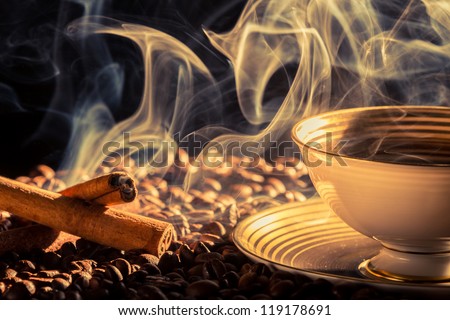 Cinnamon scent of roasted coffee