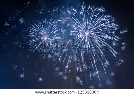 Fireworks during the celebrations event at night