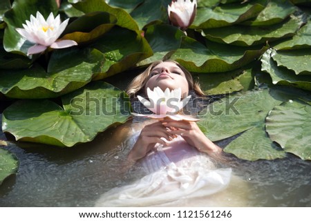 Similar – Image, Stock Photo Lilly portrait Long-haired