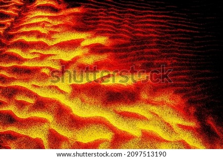 Similar – Image, Stock Photo Bright orange lava emitting out of volcano at night