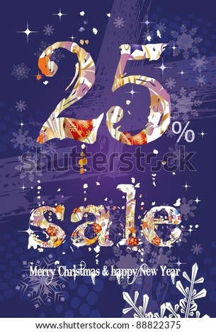 New Year. Sale Stock Vector Illustration 88822375 : Shutterstock