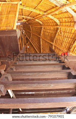 Stair to the top of old Thais house