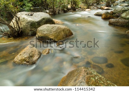 Stone and water stream.