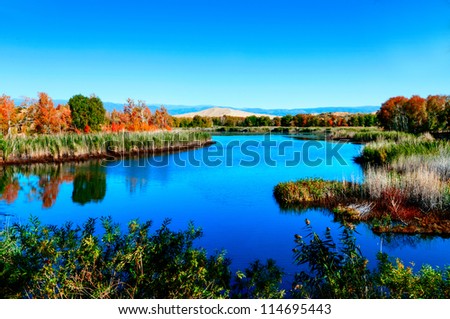 Kanasi Lake in autumn,Xinjiang,China