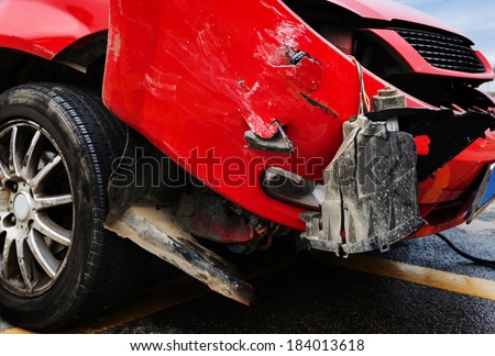 Crushed car