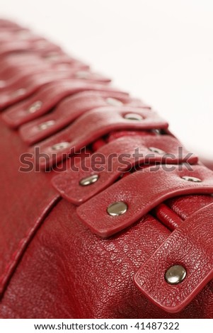 red leader accent of handbag