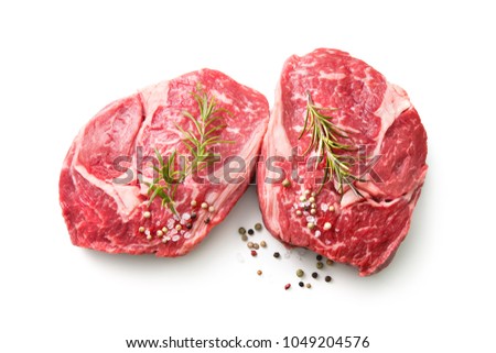 Similar – Foto Bild Kalbfleisch-Rib-Eye mit Gemüse und Soßensoße.