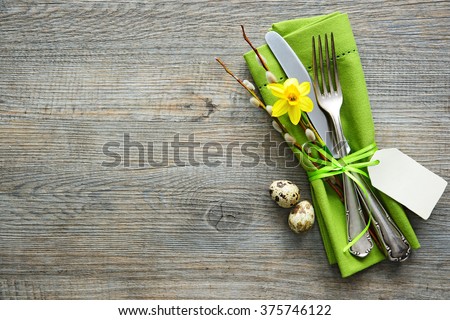 Similar – Image, Stock Photo Easter dinner with eggs on a light table