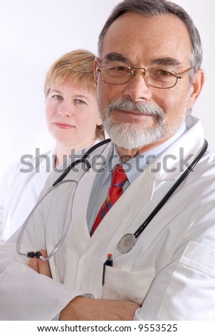 Male and female medical professionals
