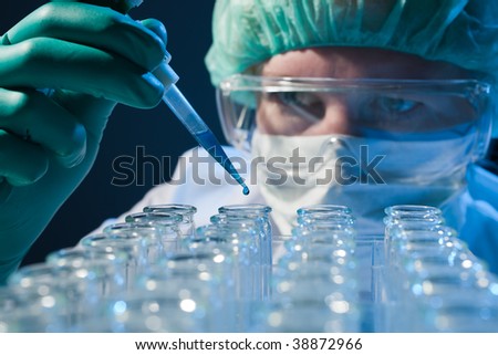 scientist working at laboratory