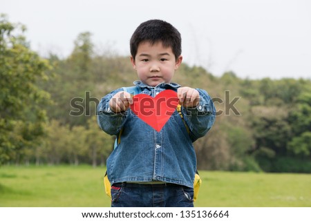 Happy Chinese boy, expression  