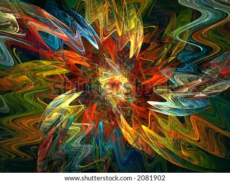 expressionist flame fractal